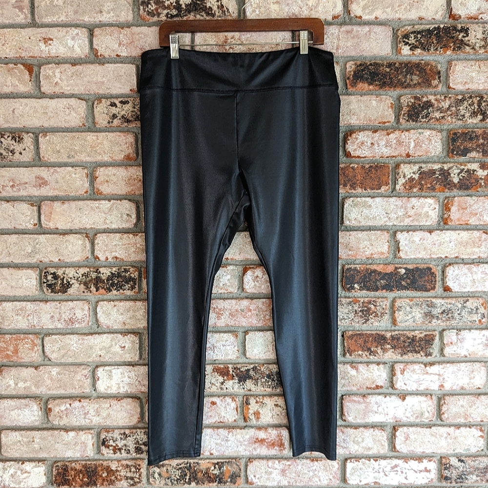 🐈⬛ Wild Fable High Waisted Liquid Leggings Black w Spandex XXL